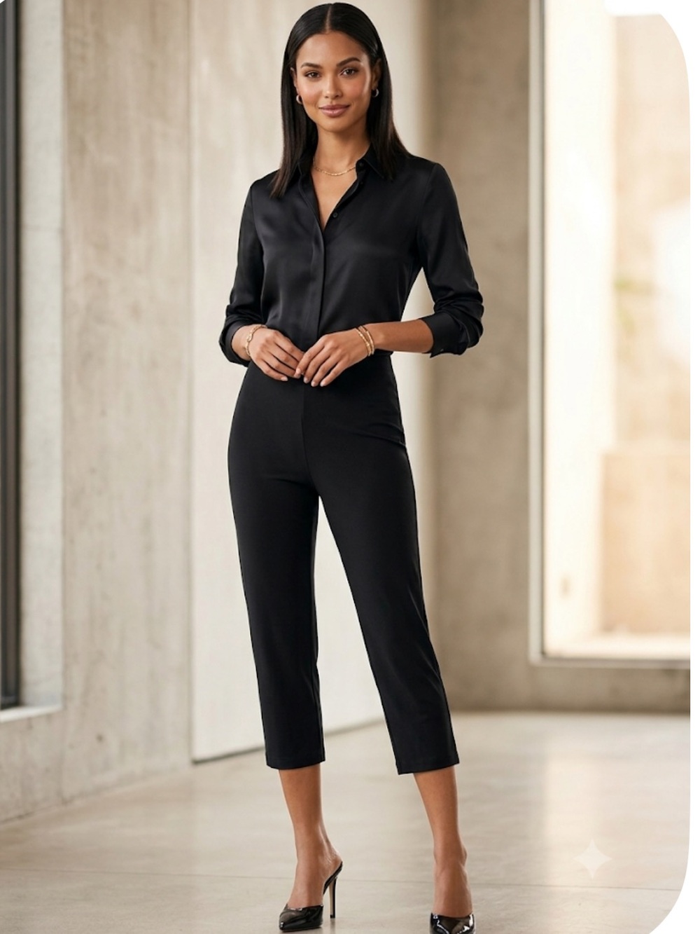 A Marsi Italy Lagenlook Artsy Elastic Waist Pull On Pants